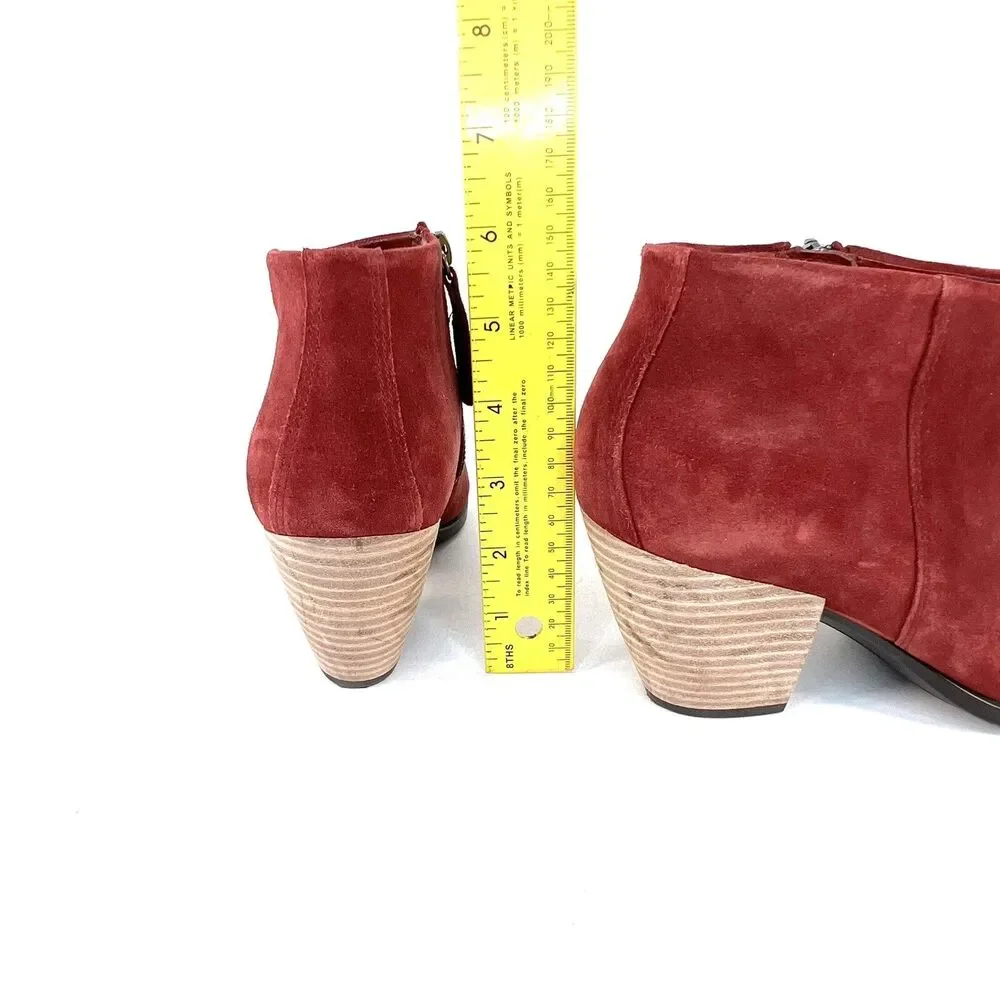 ECCO Women's Shape Western Ankle Boot Hydromax Fashion Syrah Suede EU40 US9-9.5